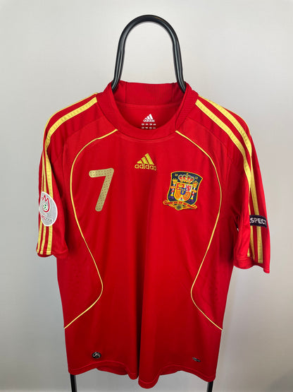 David Villa Spanien 08/09 hjemmebanetrøje - L