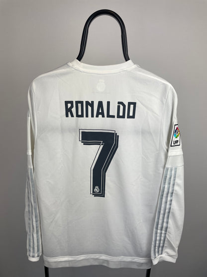 Cristiano Ronaldo Real Madrid 15/16 langærmet hjemmebanetrøje - L