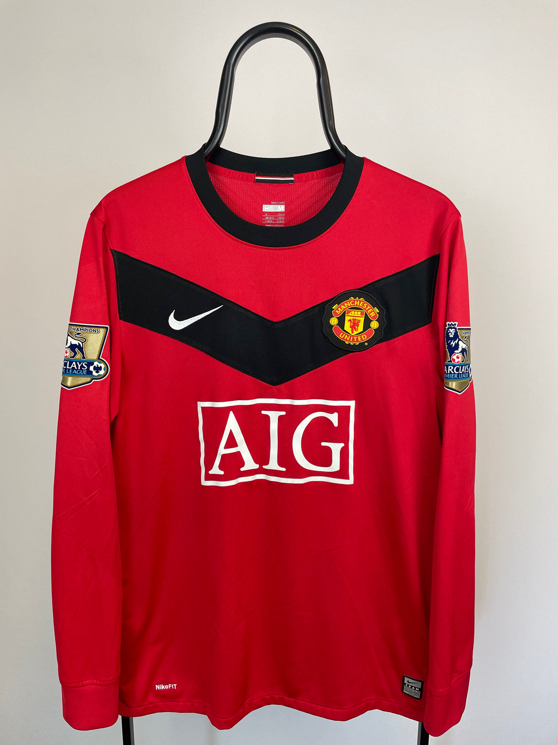 Wayne Rooney Manchester United 09/10 langærmet hjemmebanetrøje - M
