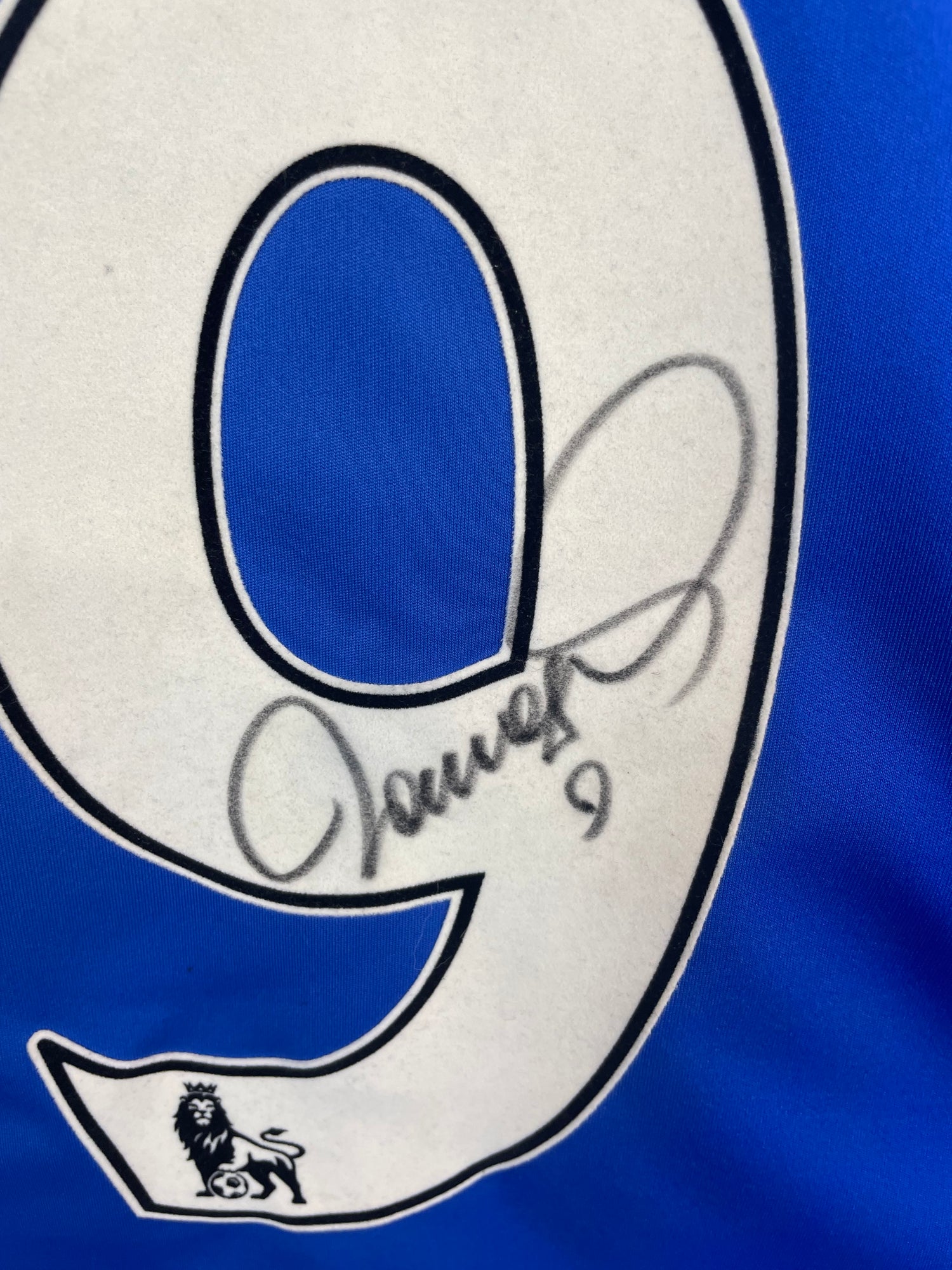 Fernando Torres Chelsea 11/12 SIGNERET Matchissue langærmet hjemmebanetrøje - L