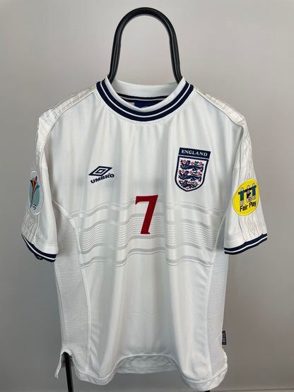 David Beckham England 99/01 hjemmebanetrøje - XL