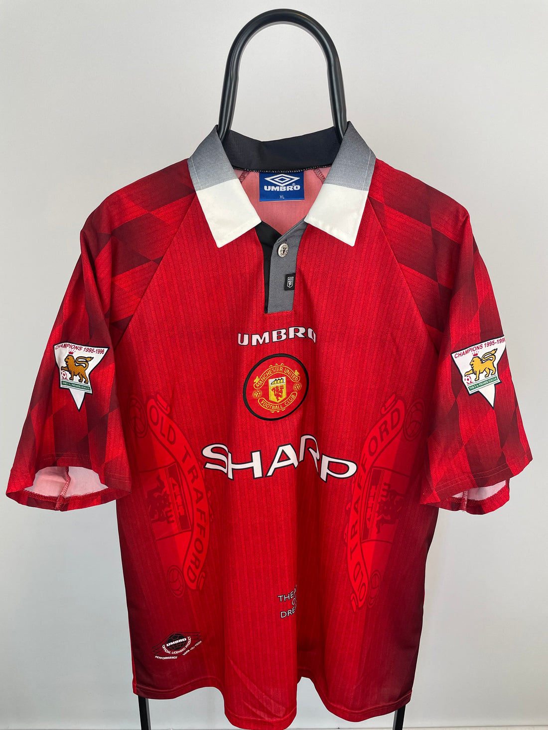 Eric Cantona Manchester United 96/97 hjemmebanetrøje - XL