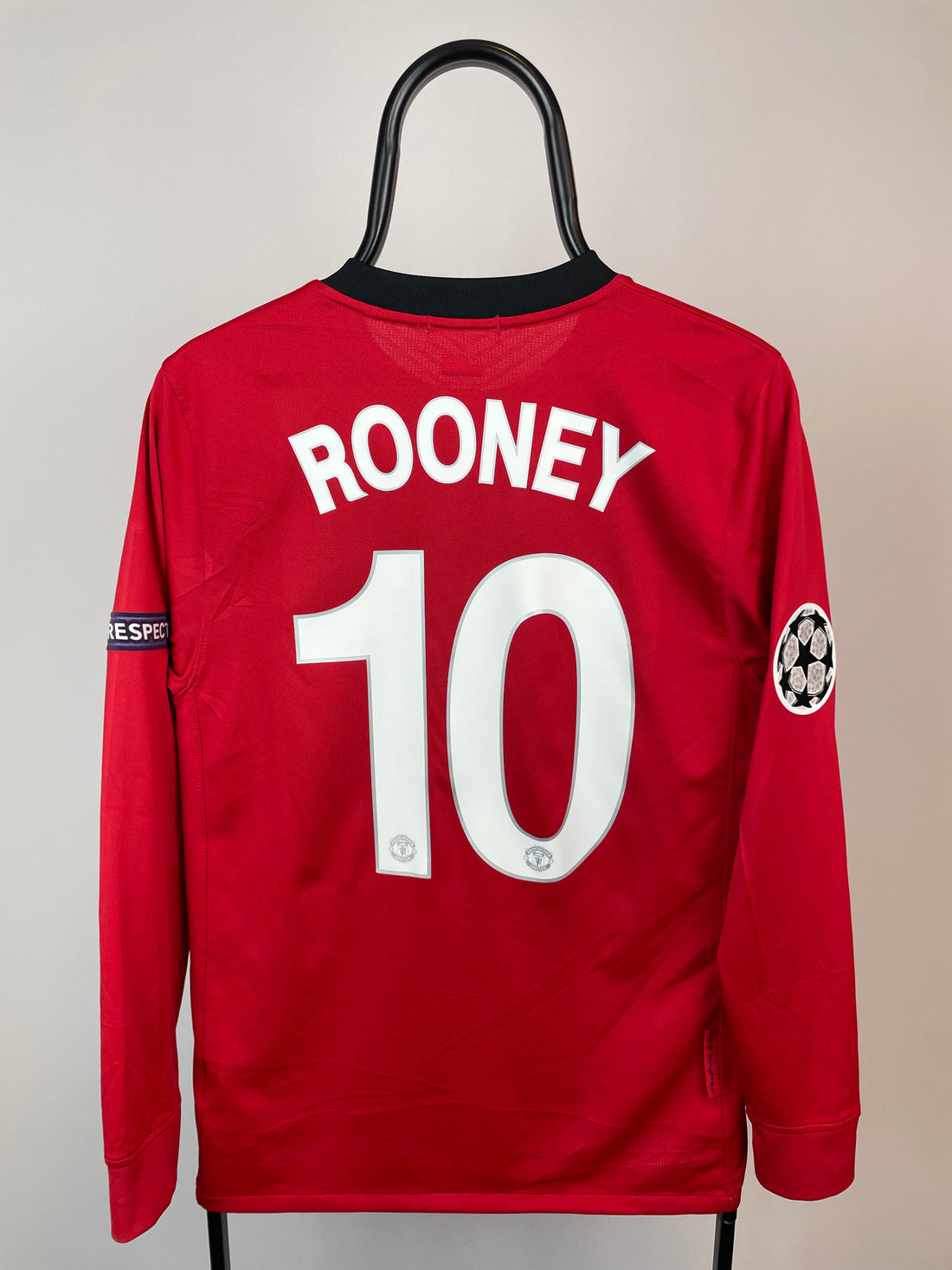 Wayne Rooney Manchester United 09/10 langærmet hjemmebanetrøje - S