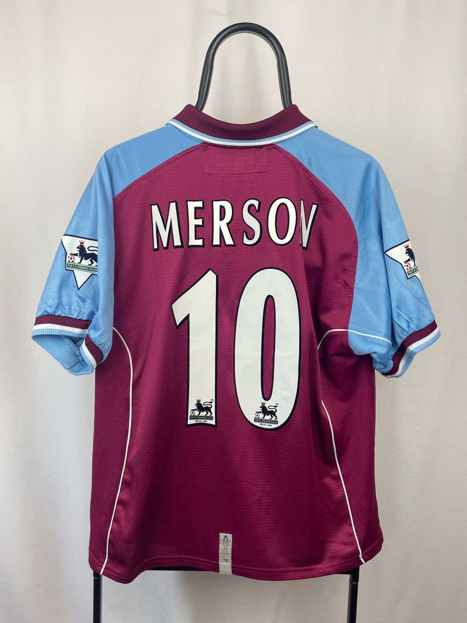 Paul Merson Aston Villa 00/01 hjemmebanetrøje - M