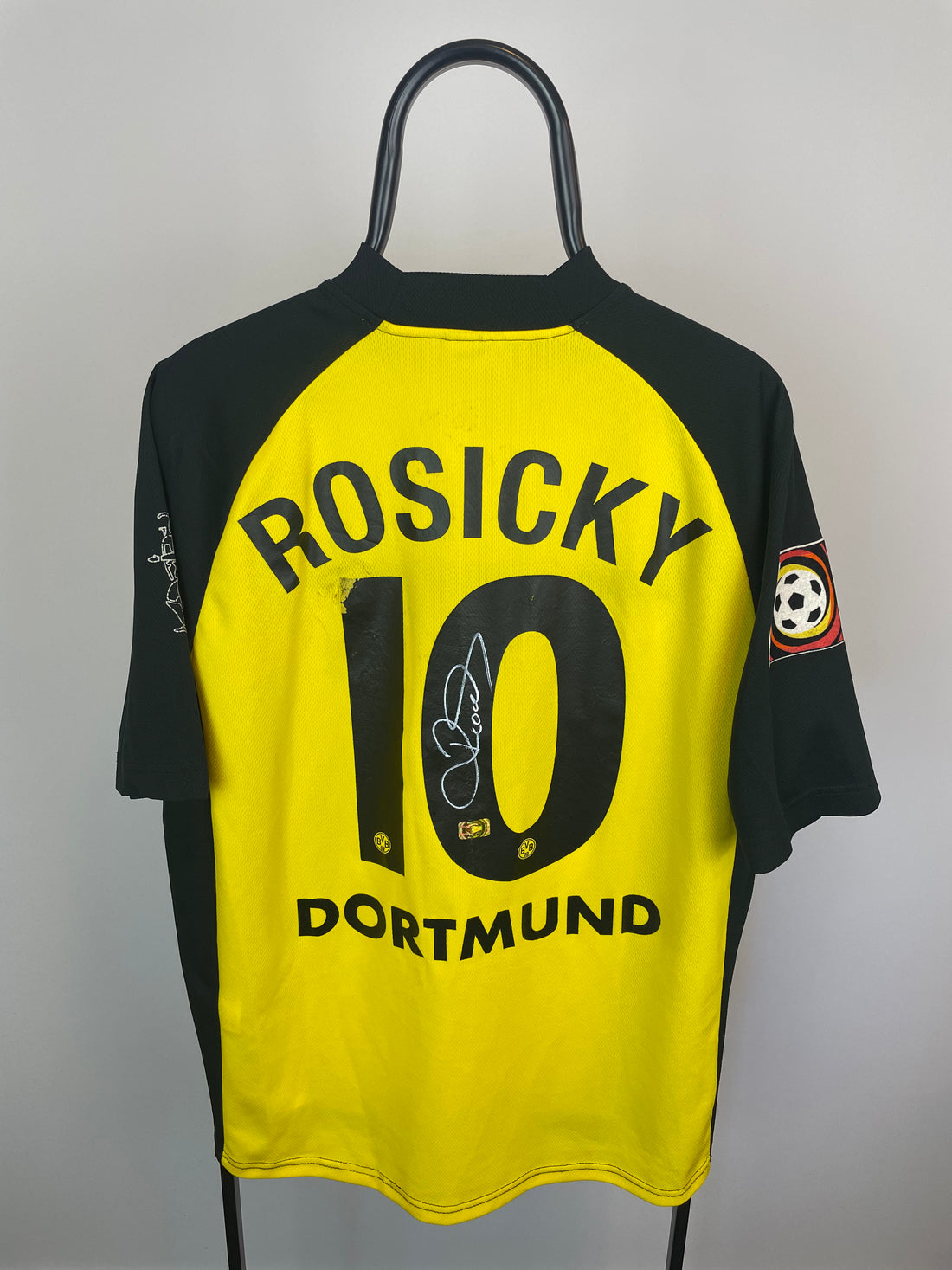 Tomáš Rosický Dortmund 01/02 Matchissue SIGNERET hjemmebanetrøje - XL