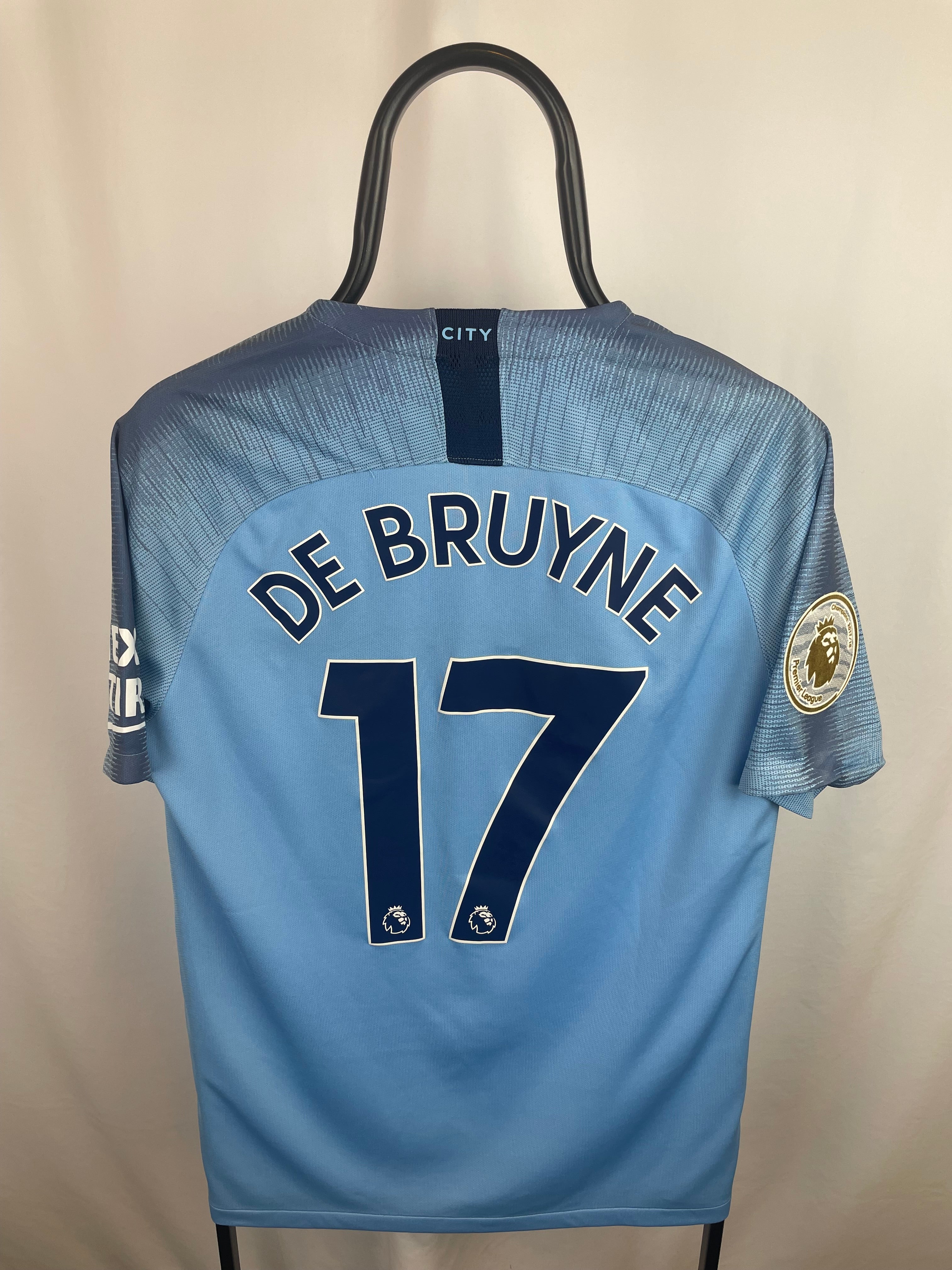 Kevin De Bruyne Manchester City 18/19 hjemmebanetrøje - M