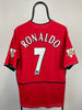 Cristiano Ronaldo Manchester United 03/04 hjemmebanetrøje - L