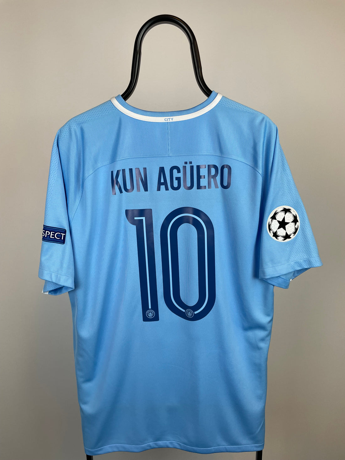 Sergio Kun Agüero Manchester City 17/18 hjemmebanetrøje - XL