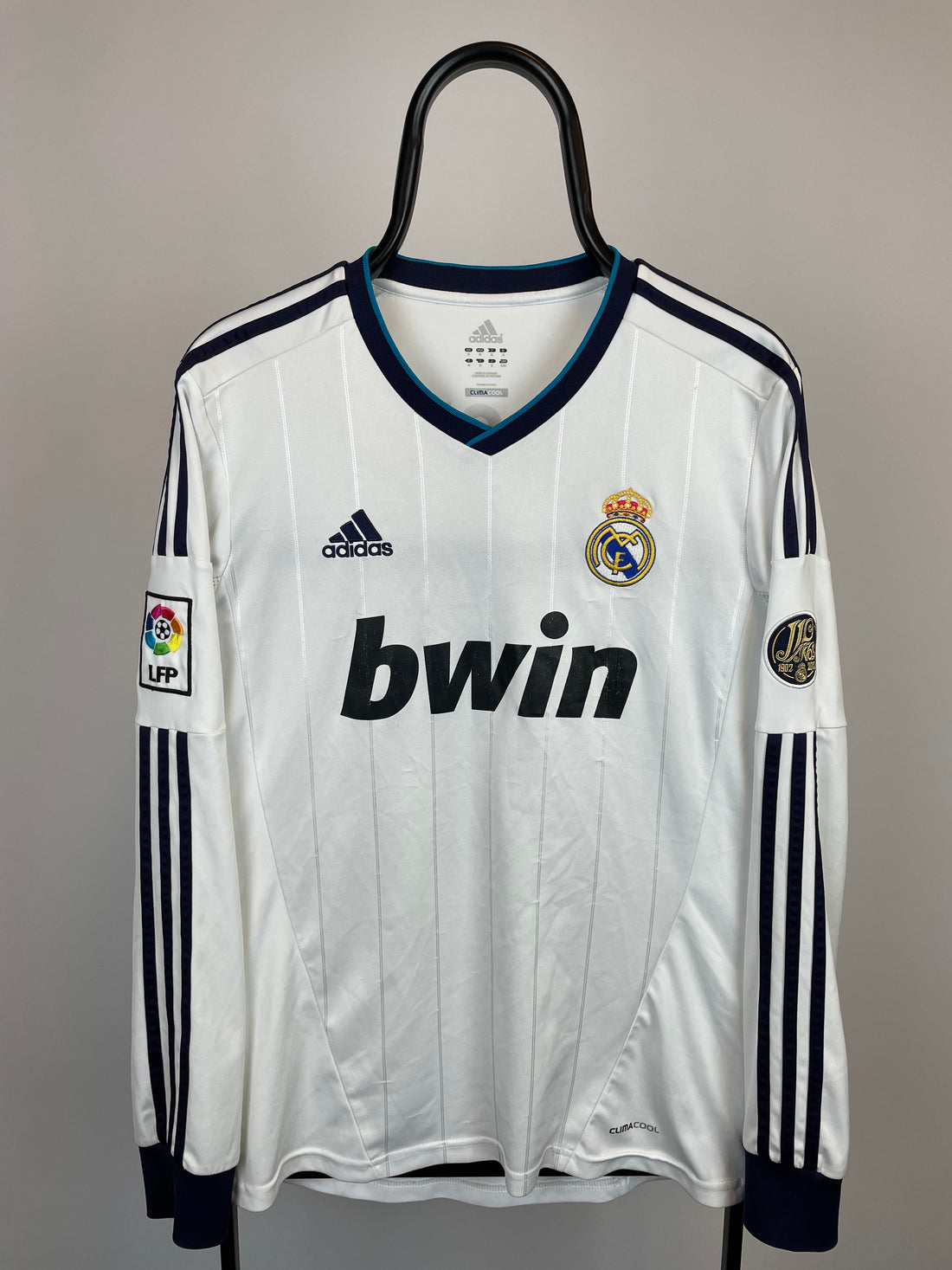 Cristiano Ronaldo Real Madrid 12/13 langærmet hjemmebanetrøje - M