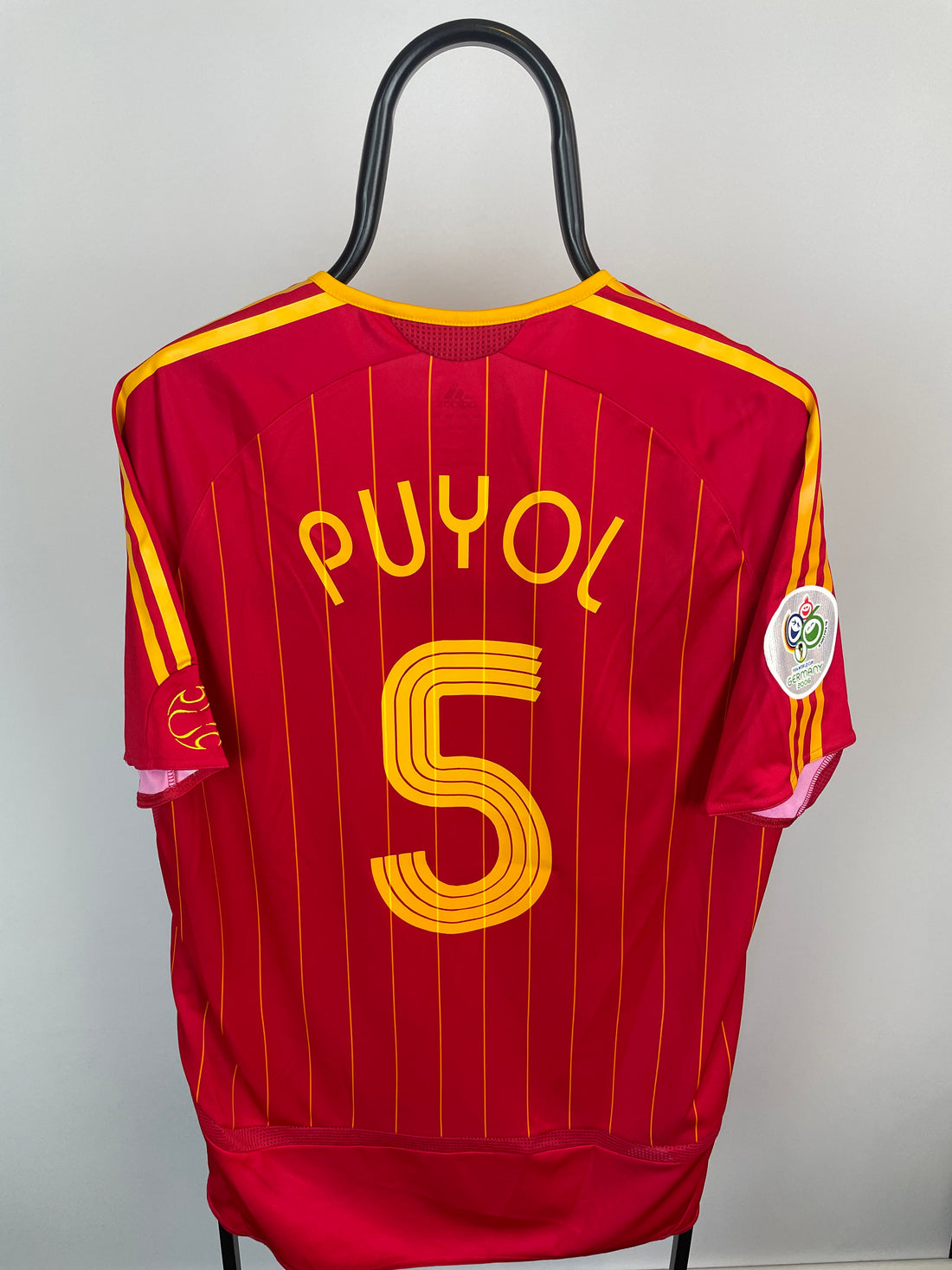 Carles Puyol Spanien 06/08 hjemmebanetrøje - L