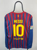 Lionel Messi FC Barcelona 11/12 langærmet hjemmebanetrøje - L