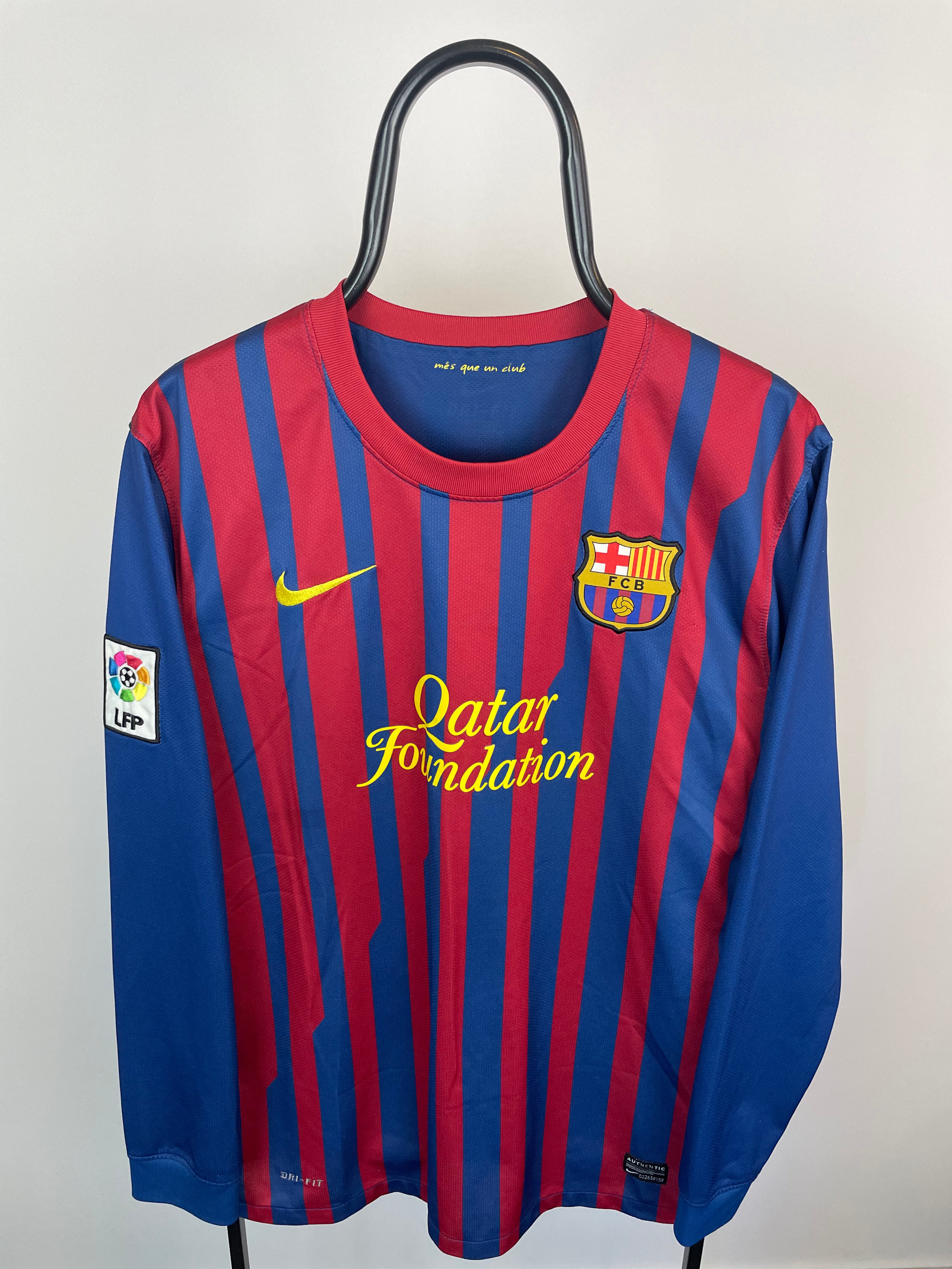 Lionel Messi FC Barcelona 11/12 langærmet hjemmebanetrøje - L