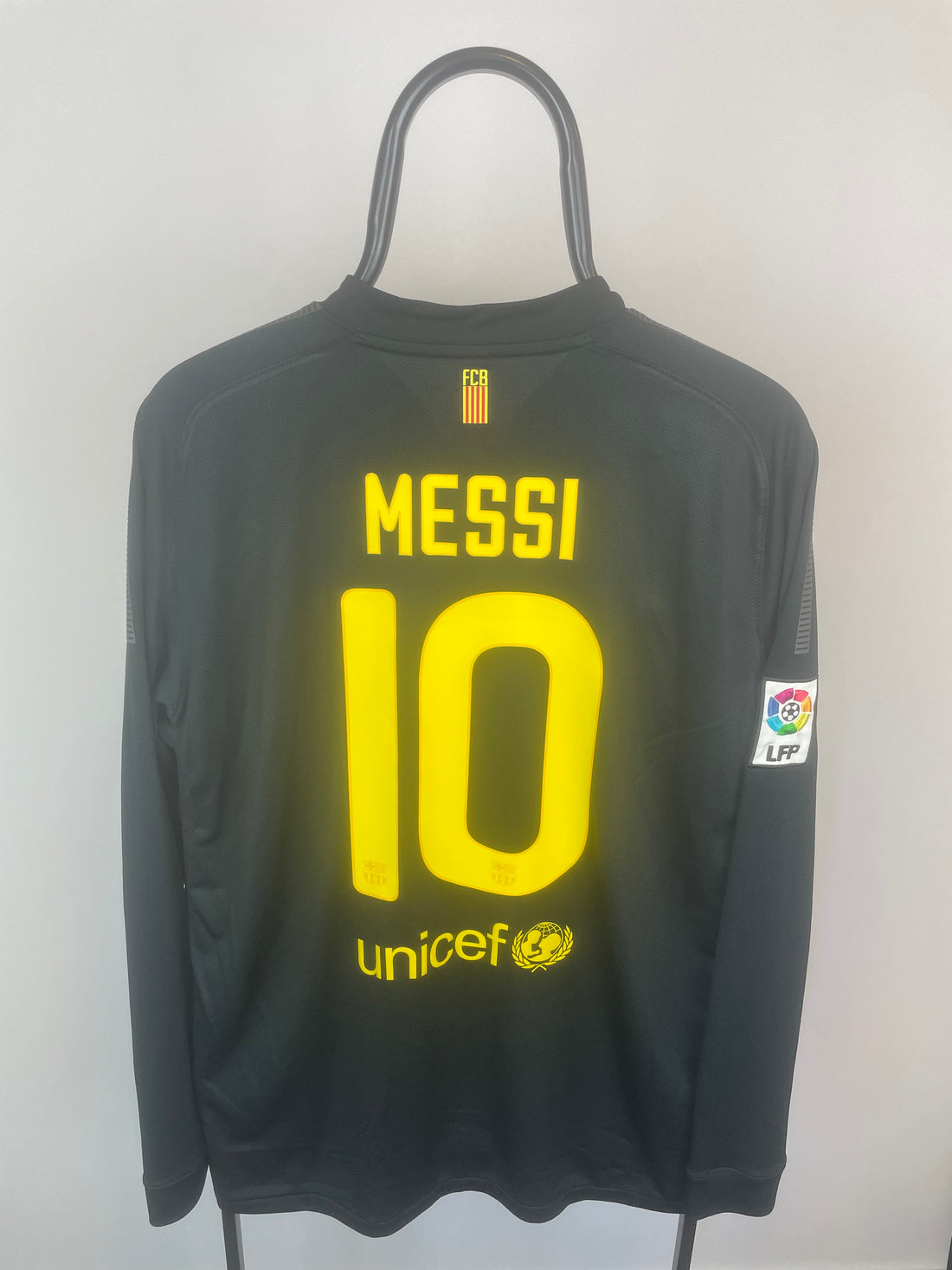 Lionel Messi FC Barcelona 11/12 langærmet udebanetrøje - XL