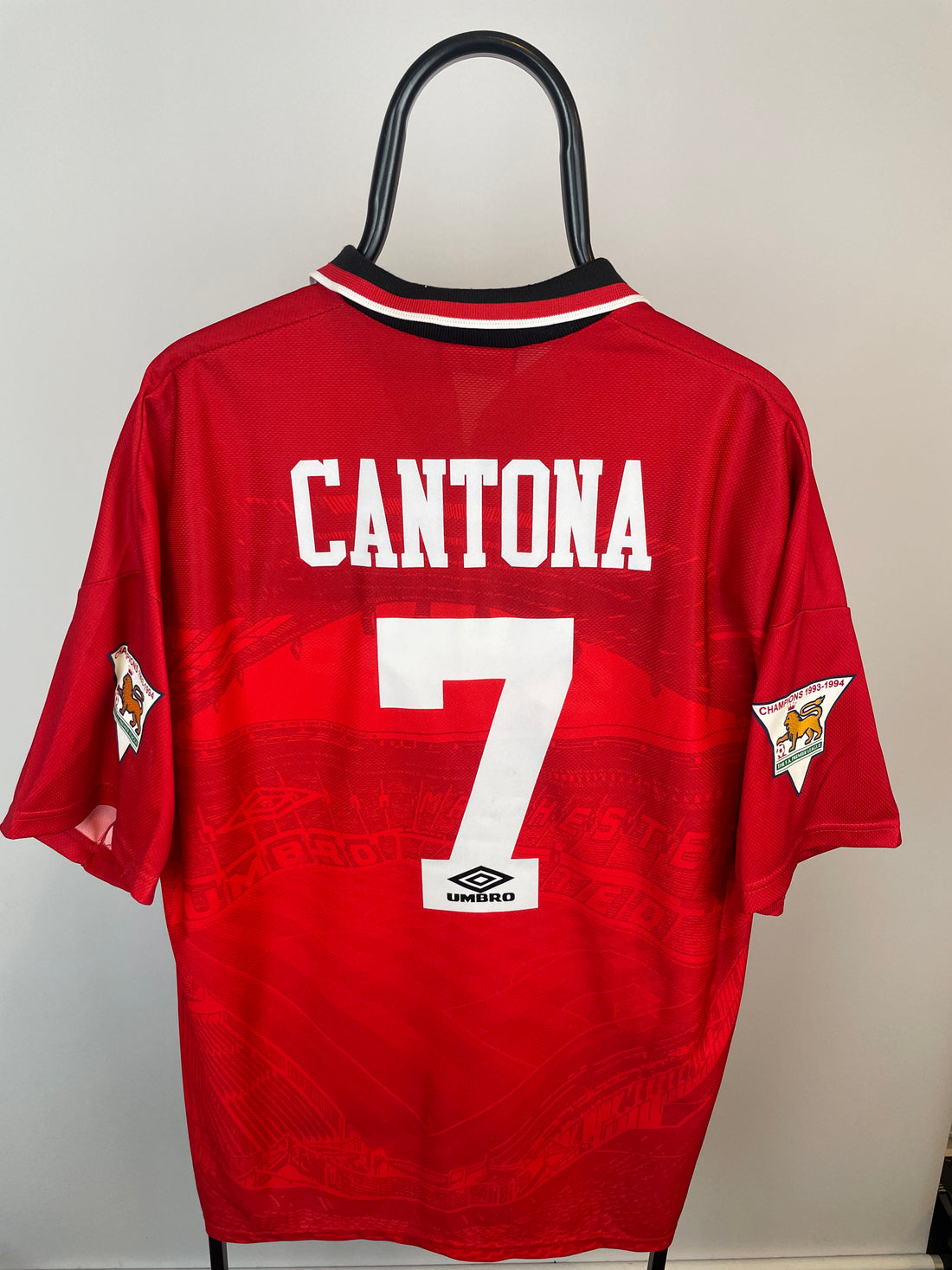 Eric Cantona Manchester United 94/96 hjemmebanetrøje - XL