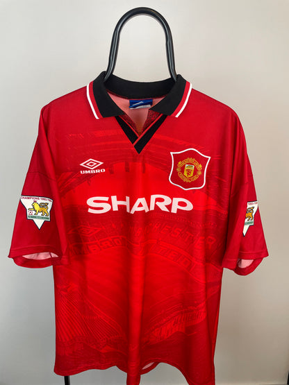 Eric Cantona Manchester United 94/96 hjemmebanetrøje - XL