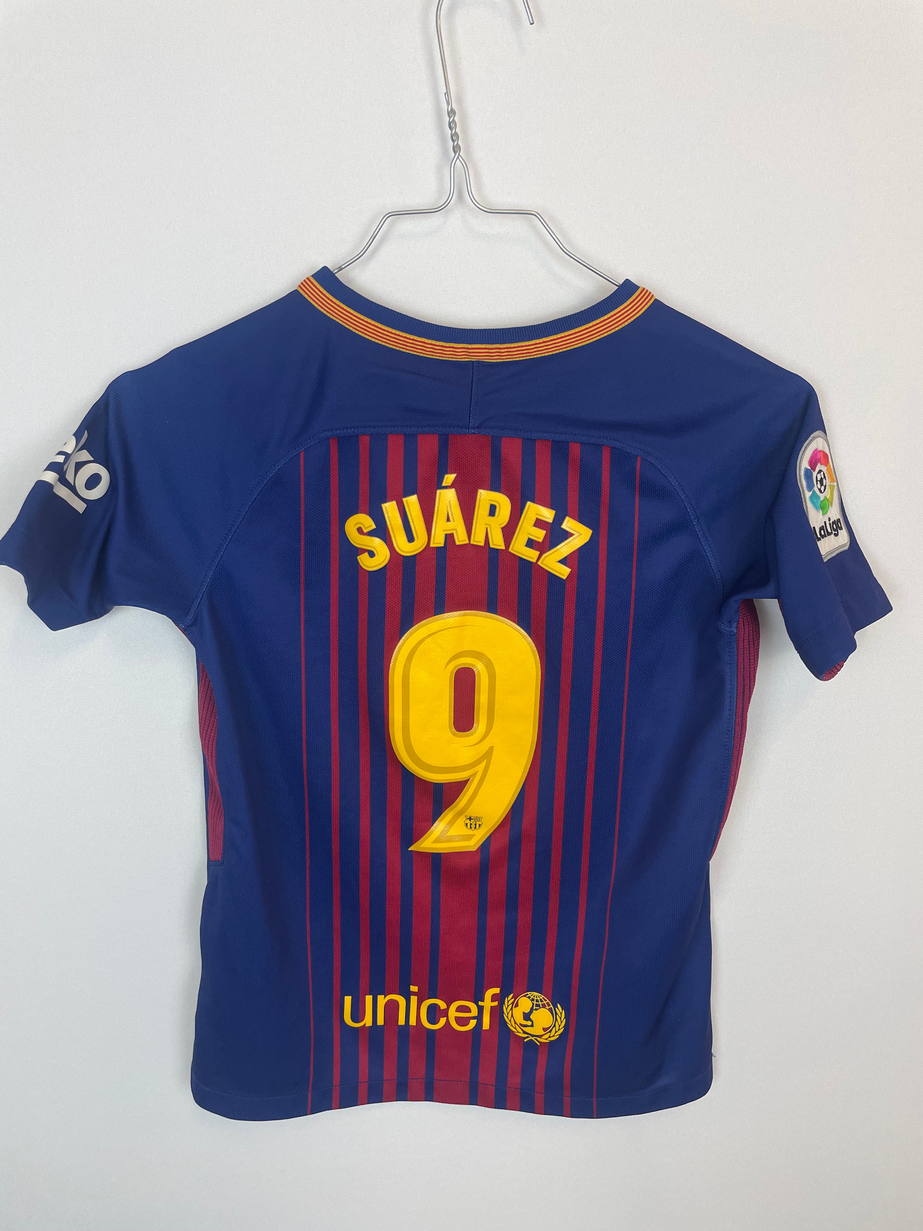 Luis Suárez FC Barcelona 17/18 hjemmebanetrøje - 9/10 år
