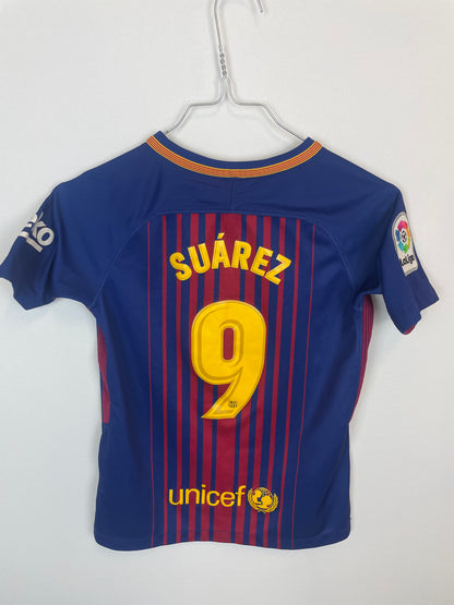 Luis Suárez FC Barcelona 17/18 hjemmebanetrøje - 9/10 år