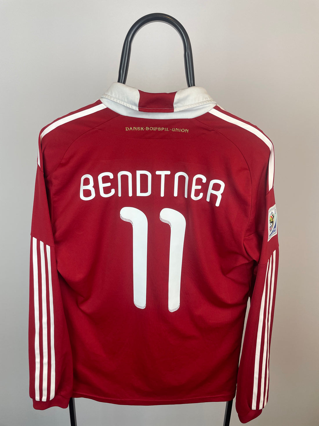 Nicklas Bendtner Danmark 10/12 langærmet hjemmebanetrøje Formotion - L