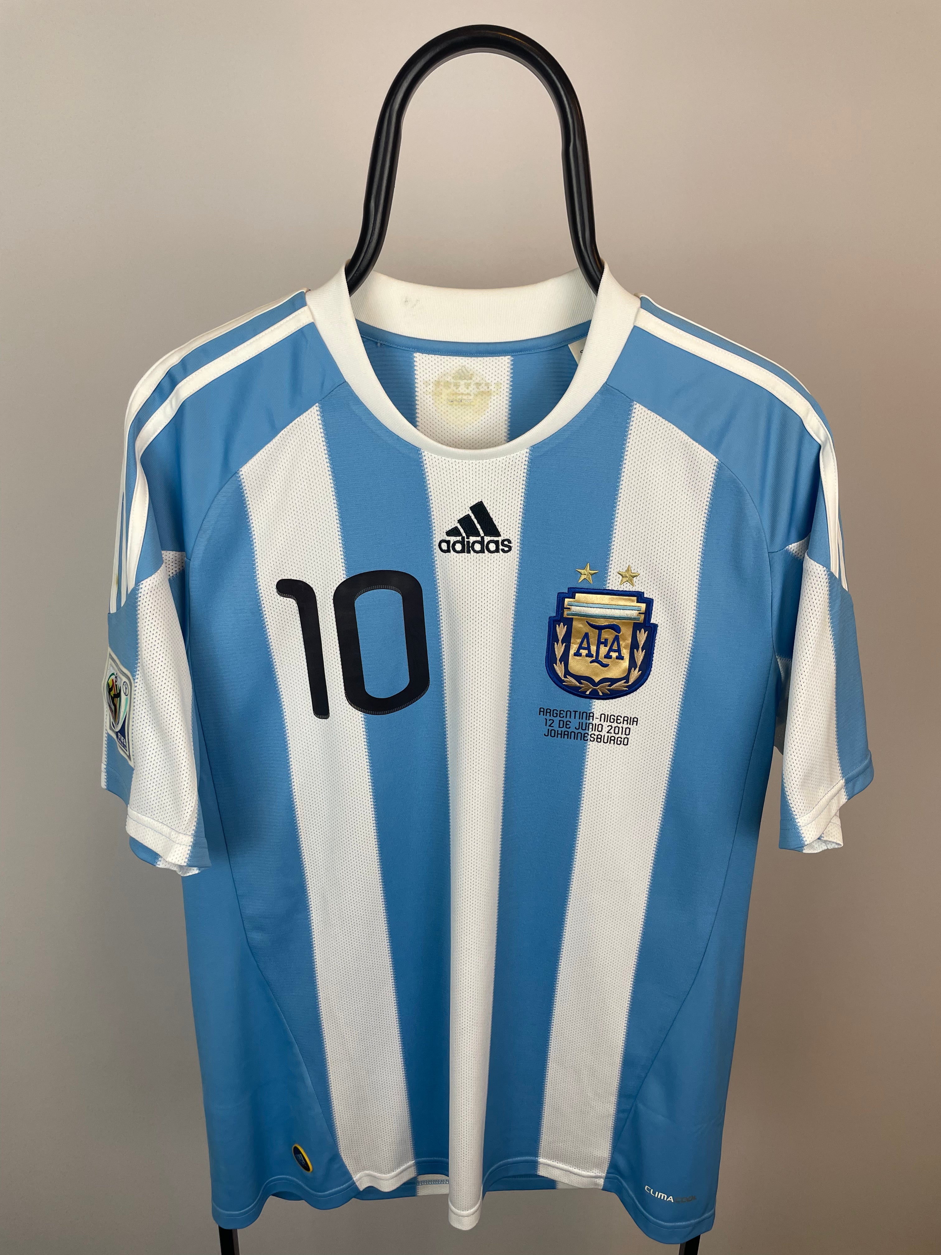 Lionel Messi Argentina 10/11 hjemmebanetrøje KAMPDETALJER - M