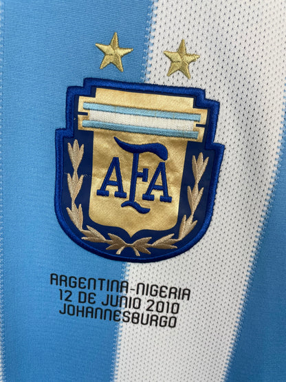 Lionel Messi Argentina 10/11 hjemmebanetrøje KAMPDETALJER - M