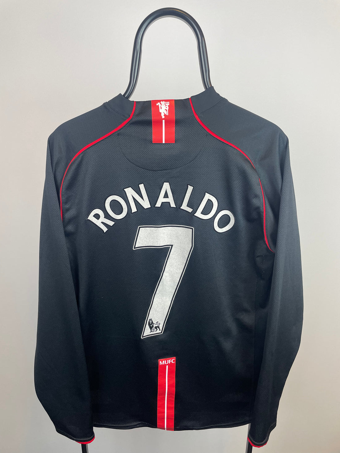 Cristiano Ronaldo Manchester United 07/08 langærmet udebanetrøje - L