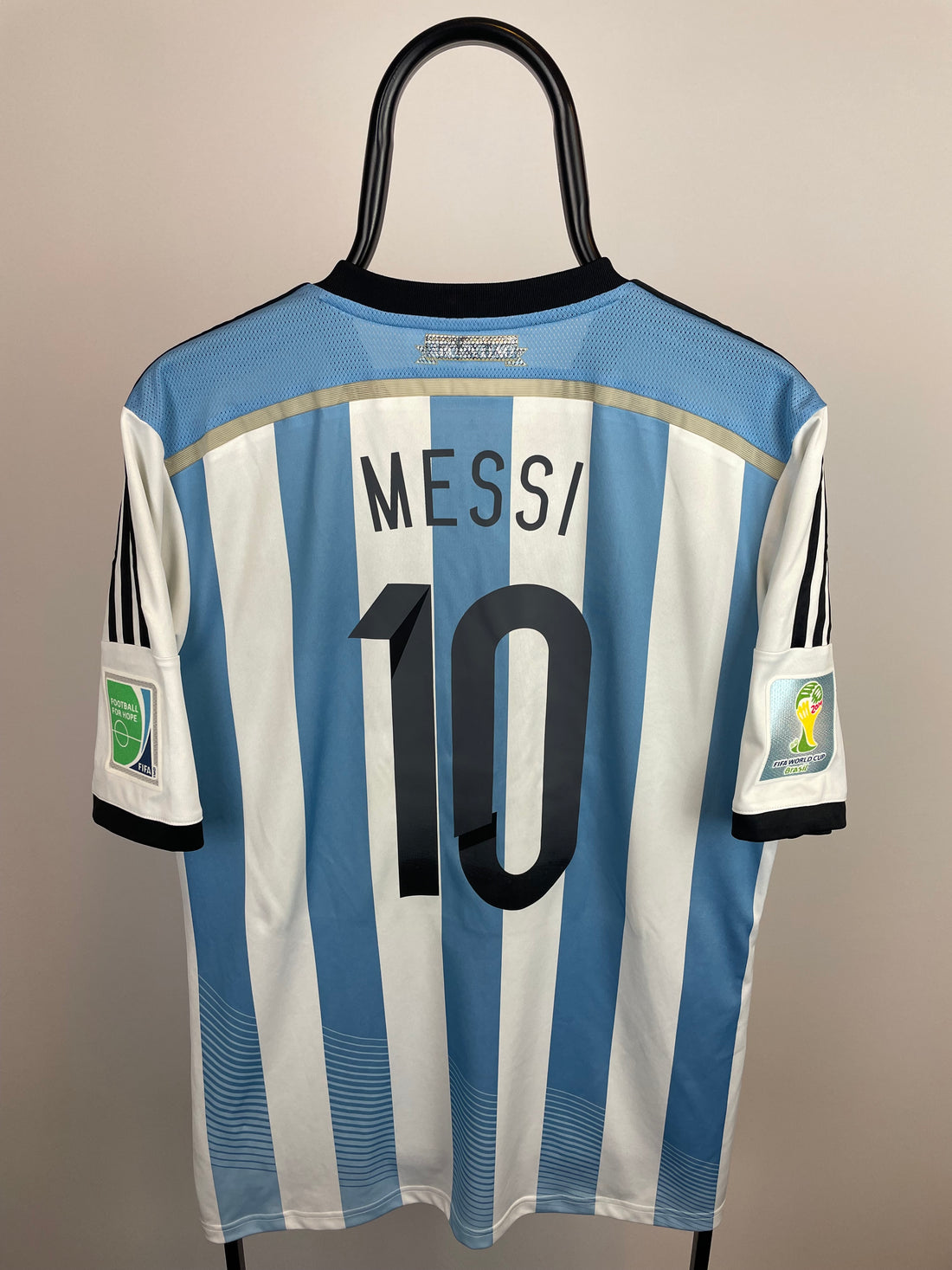 Lionel Messi Argentina 14/15 hjemmebanetrøje KAMPDETALJER - L