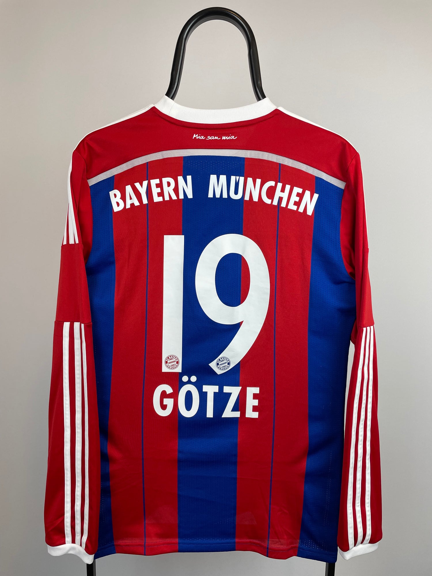 Mario Götze Bayern München 14/15 Authentic langærmet hjemmebanetrøje - M