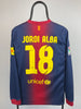 Jordi Alba Barcelona 12/13 langærmet hjemmebanetrøje - S