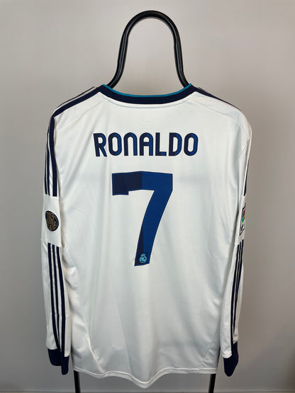 Cristiano Ronaldo Real Madrid 12/13 langærmet hjemmebanetrøje - XL