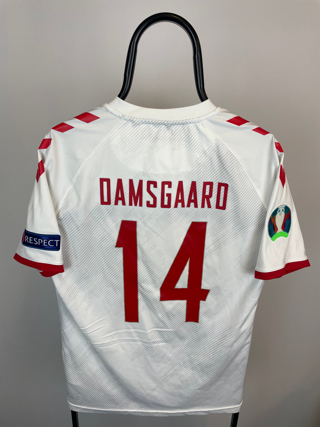 Mikkel Damsgaard Danmark 20/22 udebanetrøje - L