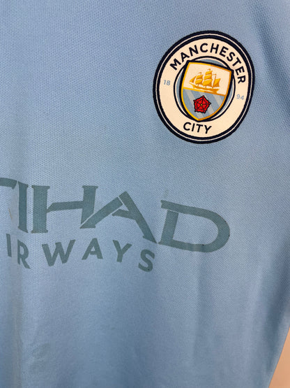 Sergio Kun Agüero Manchester City 17/18 hjemmebanetrøje - M