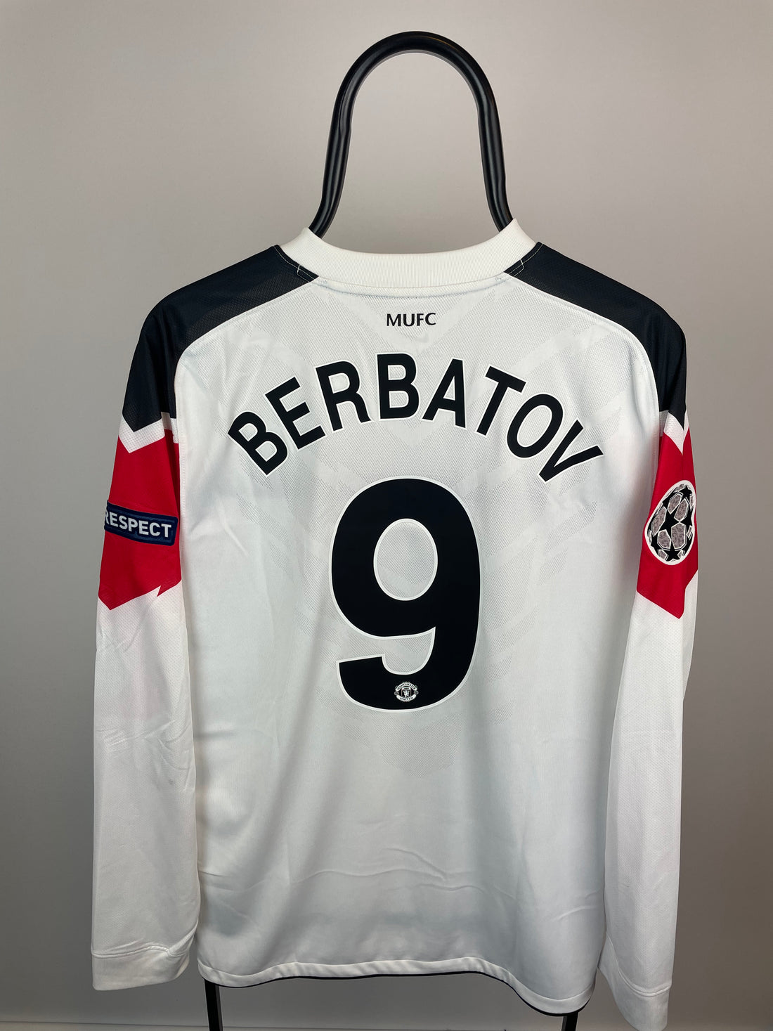 Dimitar Berbatov Manchester United 10/11 langærmet udebanetrøje - L