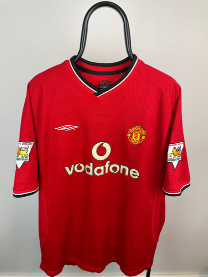 David Beckham Manchester United 00/01 hjemmebanetrøje - XXL