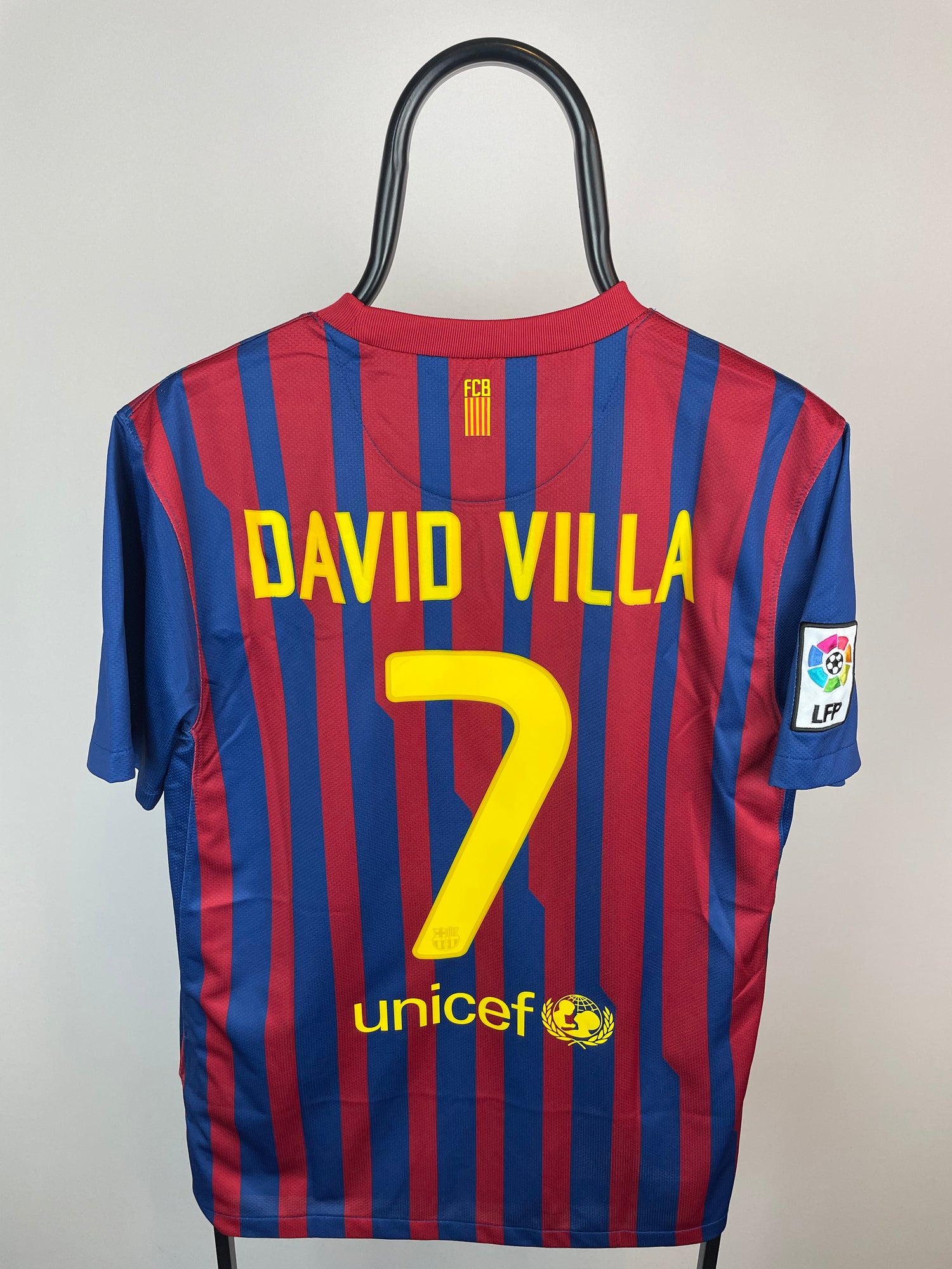 David Villa FC Barcelona 11/12 hjemmebanetrøje - M