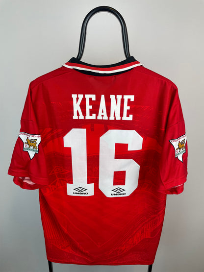 Roy Keane Manchester United 94/95 hjemmebanetrøje - L