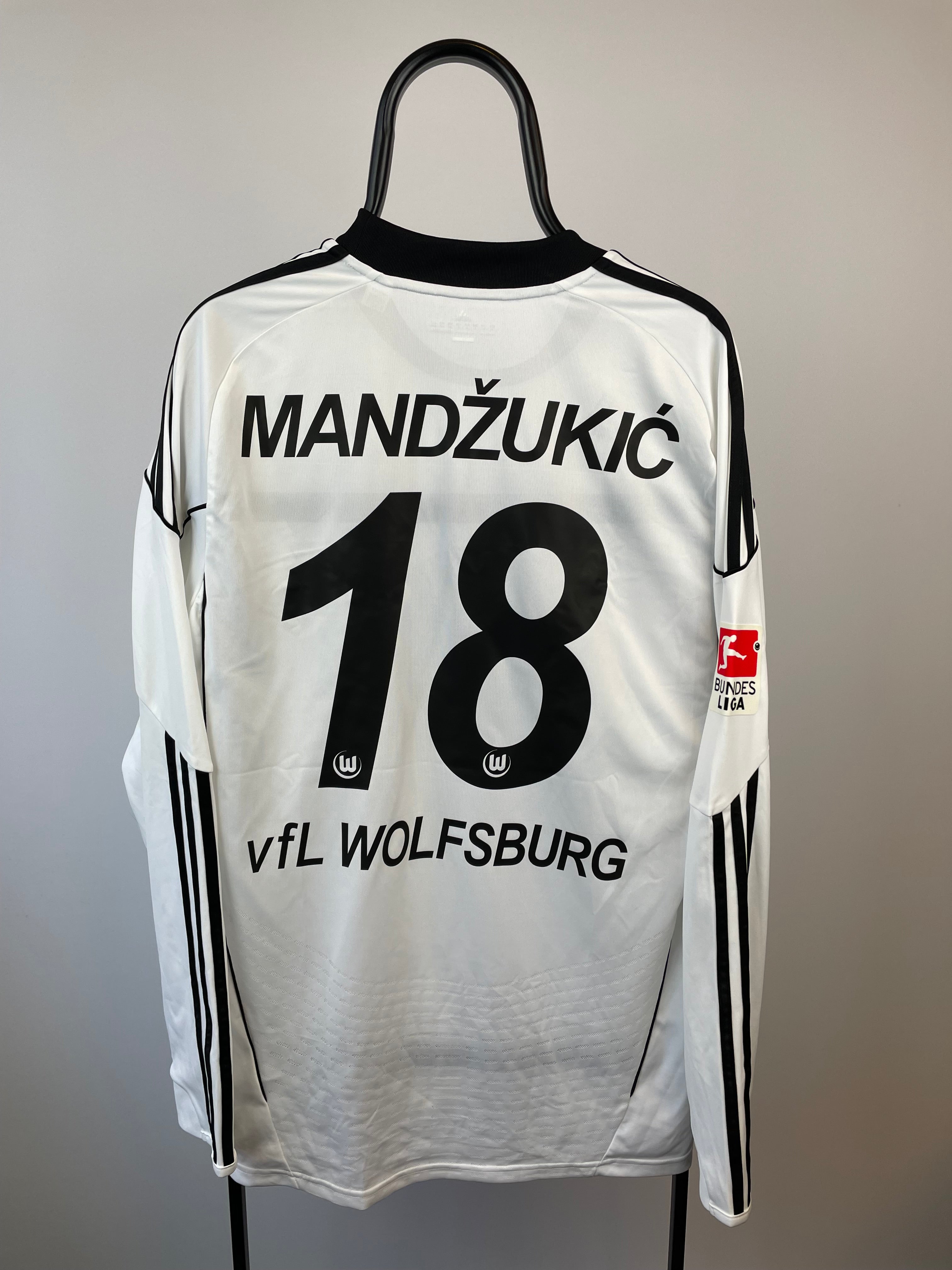 Mario Mandžukić Wolfsburg 11/12 langærmet udebanetrøje - XL