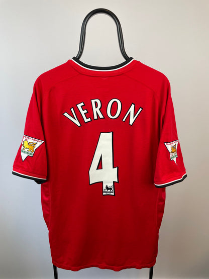 Sebastian Veron Manchester United 01/02 hjemmebanetrøje - XL