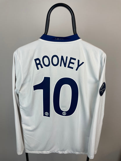 Wayne Rooney Manchester United 08/09 langærmet udebanetrøje - M
