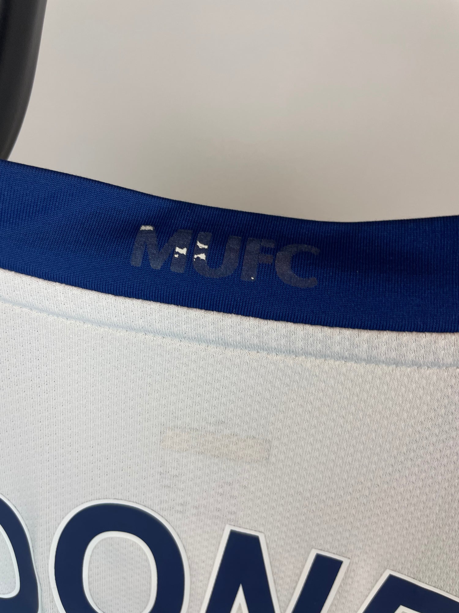 Wayne Rooney Manchester United 08/09 langærmet udebanetrøje - M