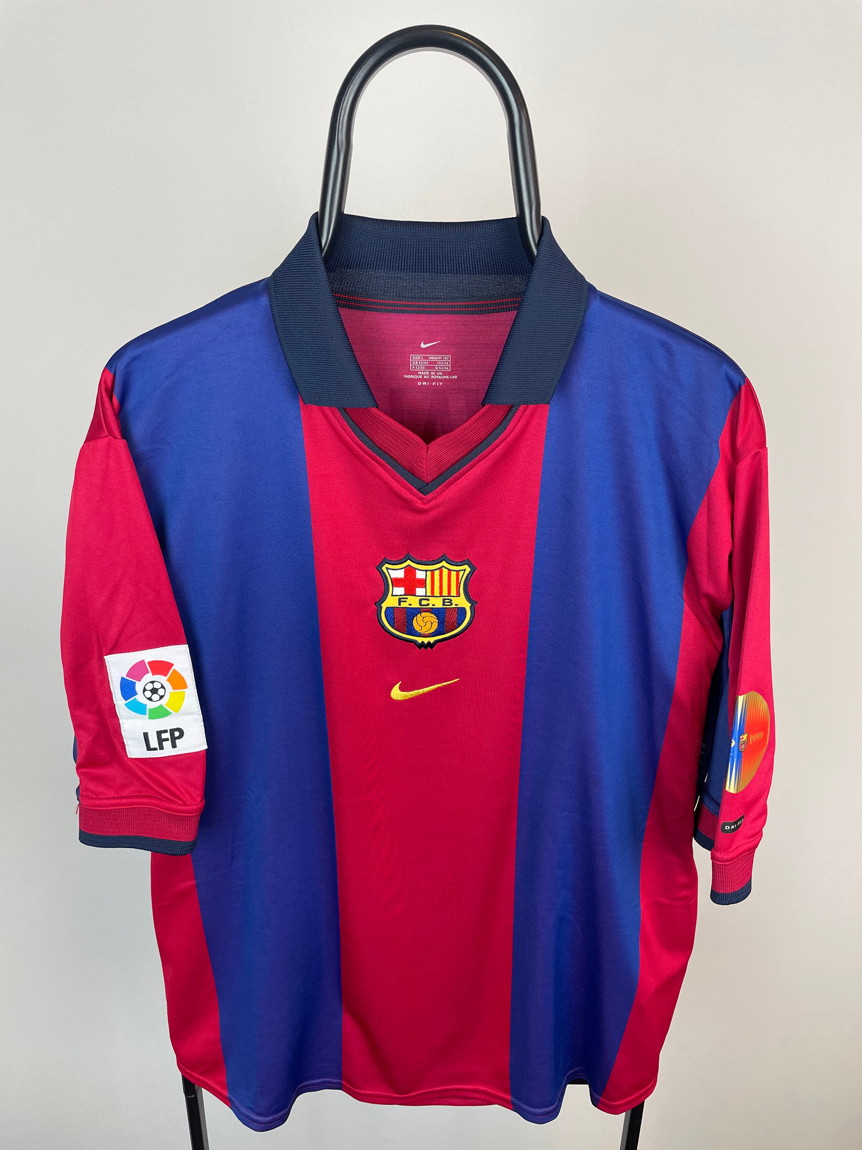 Rivaldo Barcelona 00/01 hjemmebanetrøje - L