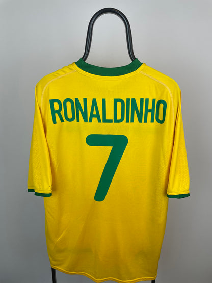 Ronaldinho Brasilien 00/02 hjemmebanetrøje - XL