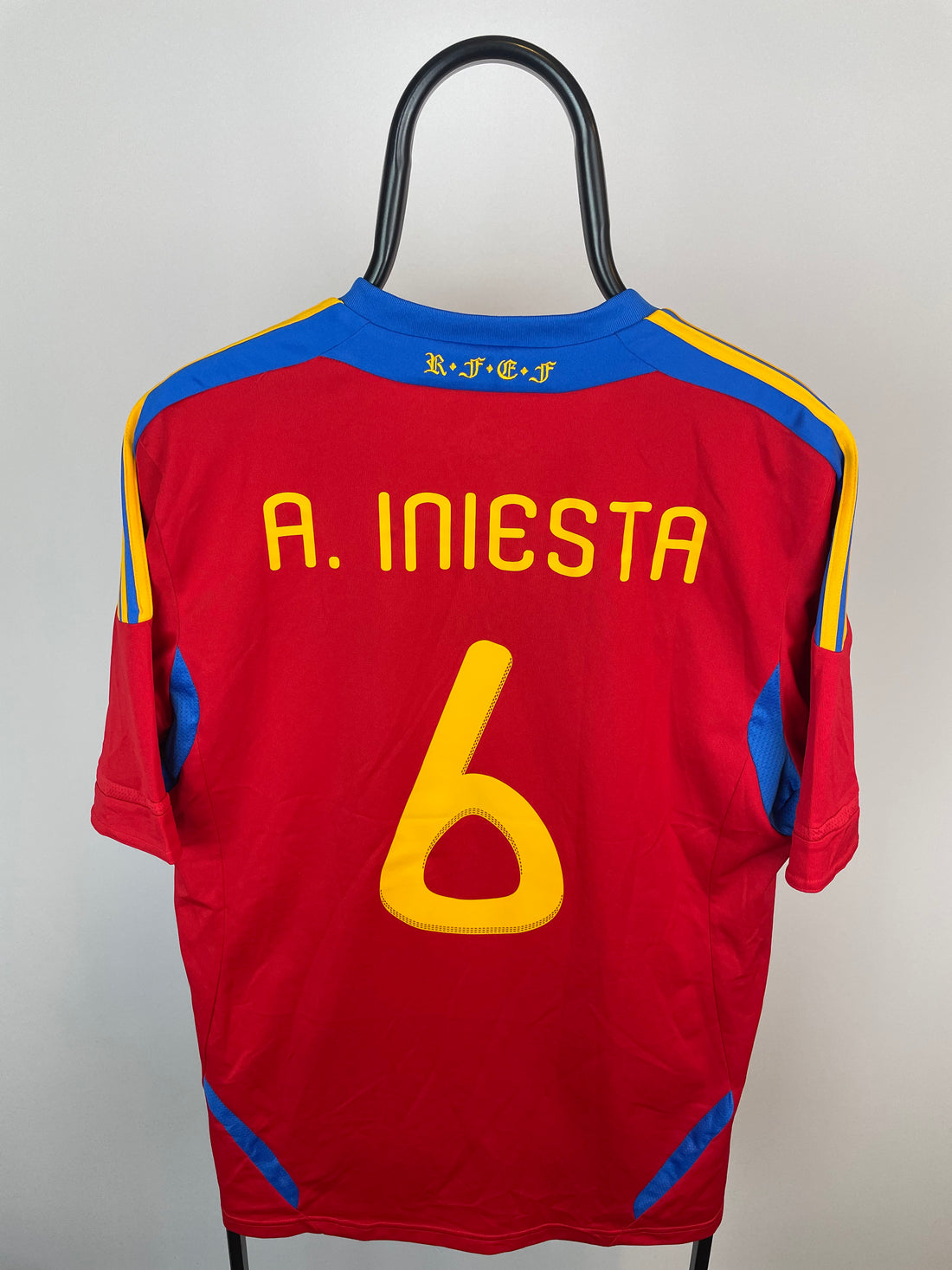 Andres Iniesta Spanien 10/12 hjemmebanetrøje - L