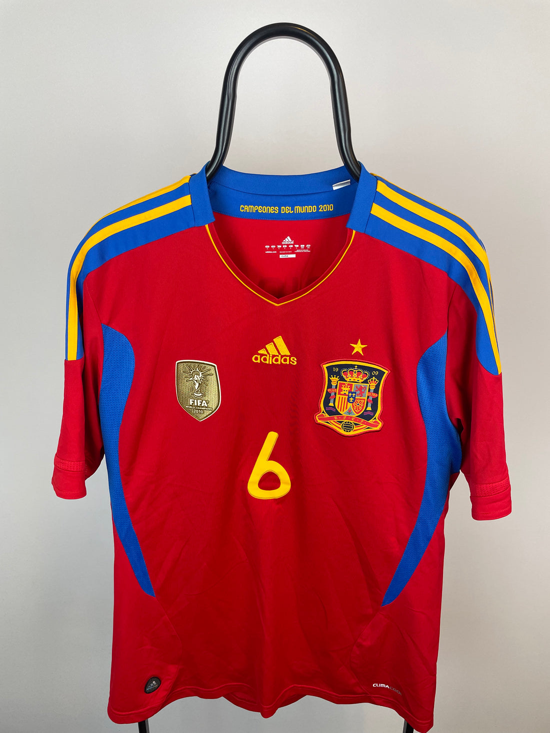 Andres Iniesta Spanien 10/12 hjemmebanetrøje - L