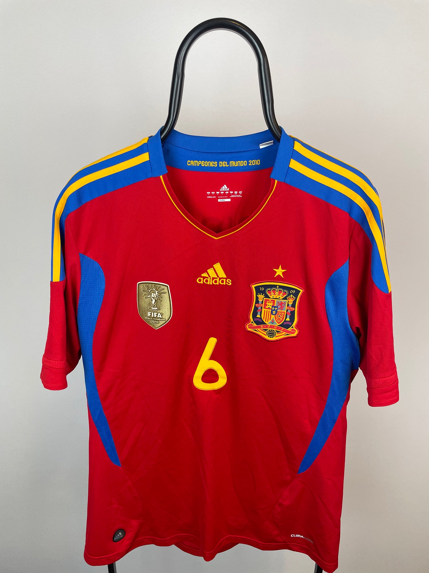 Andres Iniesta Spanien 10/12 hjemmebanetrøje - L