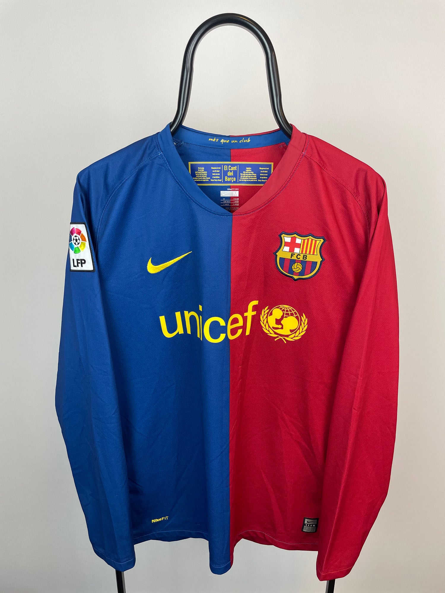 Lionel Messi Barcelona 08/09 langærmet hjemmebanetrøje - M