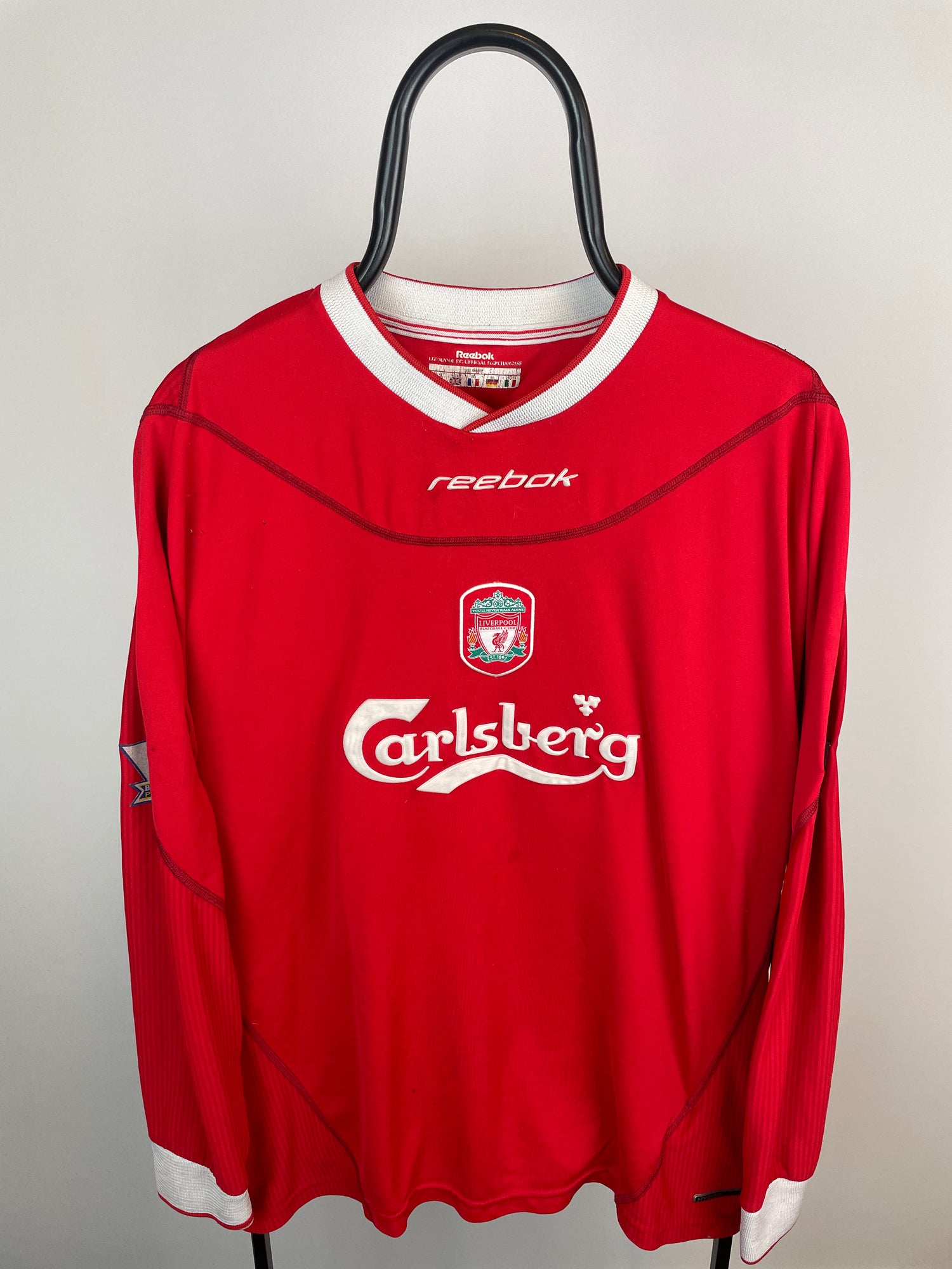 Steven Gerrard Liverpool 02/04 langærmet hjemmebanetrøje - XL