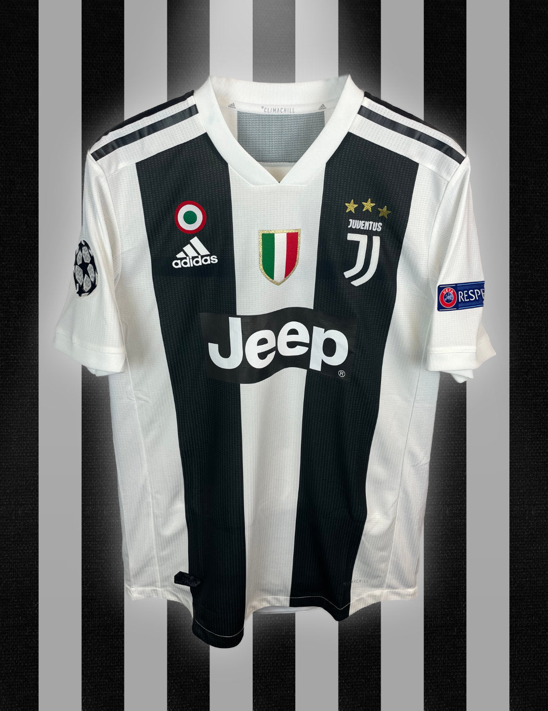 Cristiano Ronaldo Juventus 18/19 SIGNERET Match issue hjemmebanetrøje