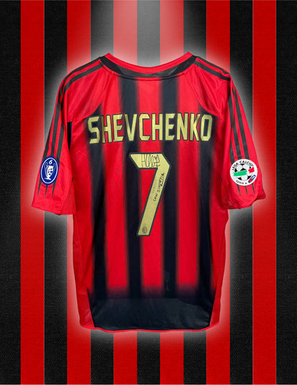 Andrij Shevchenko AC Milan 03/04 SIGNERET hjemmebanetrøje - XL