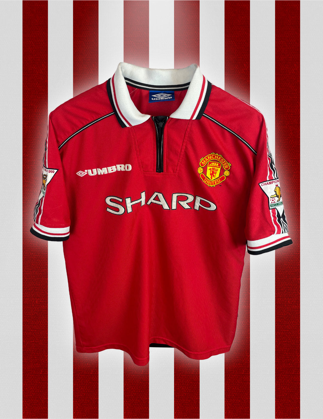 David Beckham Manchester United 98/00 hjemmebanetrøje - L