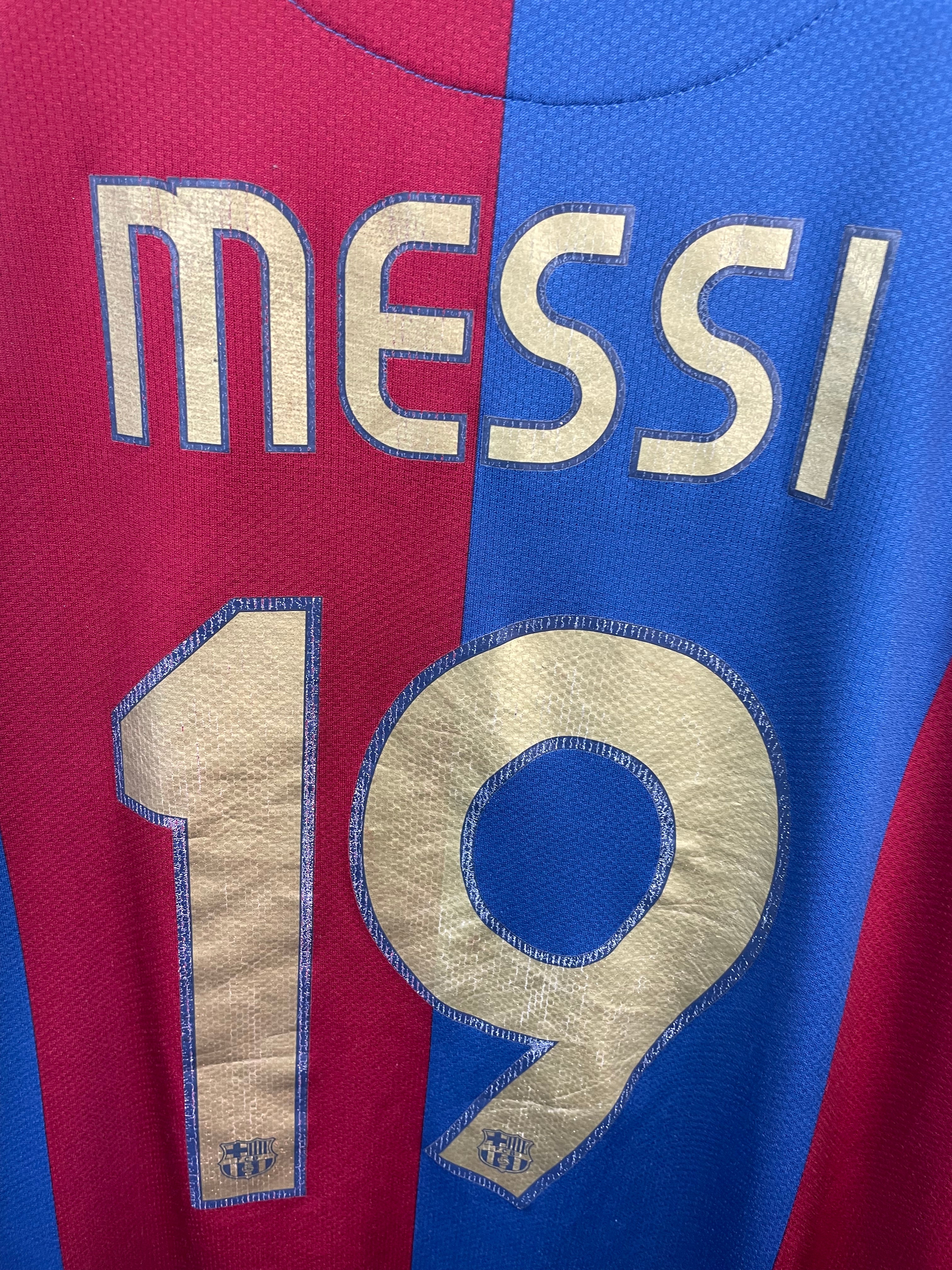 Lionel Messi Barcelona 06/07 hjemmebanetrøje - XL